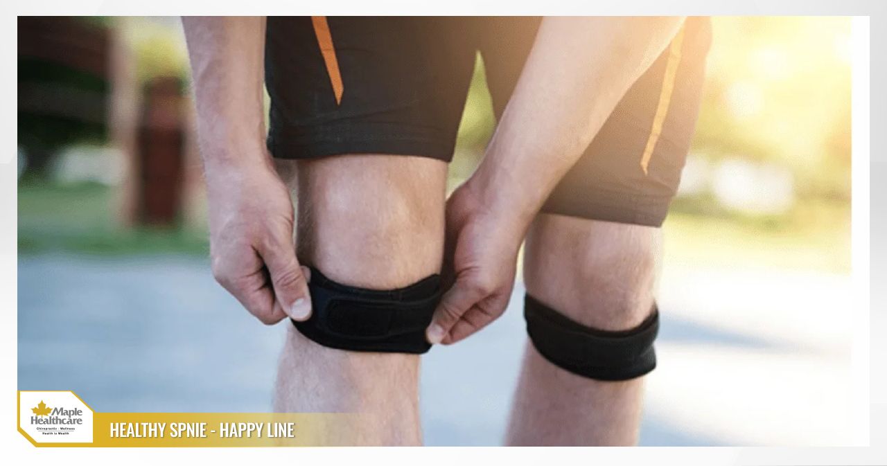 Using a patellar strap or Kinesio taping